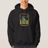 Boise Idaho Ufo Alien Hunter 80s State Pride Hoodie (Voorkant)