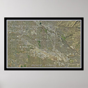 Boise Idaho van Space Satellite Poster Map