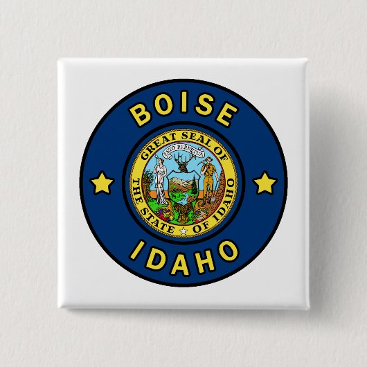 Boise Idaho Vierkante Button 5,1 Cm (Voorkant)