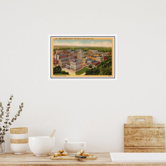 Boise Idaho Vintage Poster Print (Keuken)
