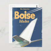 Boise Idaho vliegend poster Briefkaart (Voorkant / Achterkant)