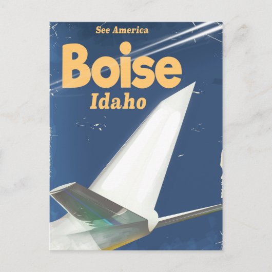 Boise Idaho vliegend poster Briefkaart (Voorkant)