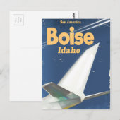 Boise Idaho vluchtposter Briefkaart (Voorkant / Achterkant)
