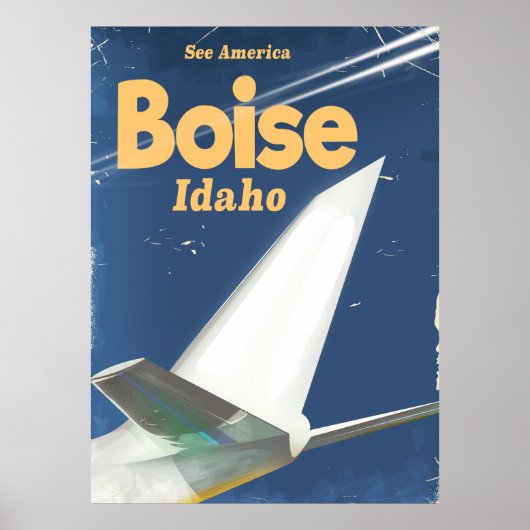 Boise Idaho vluchtposter Poster (Voorkant)