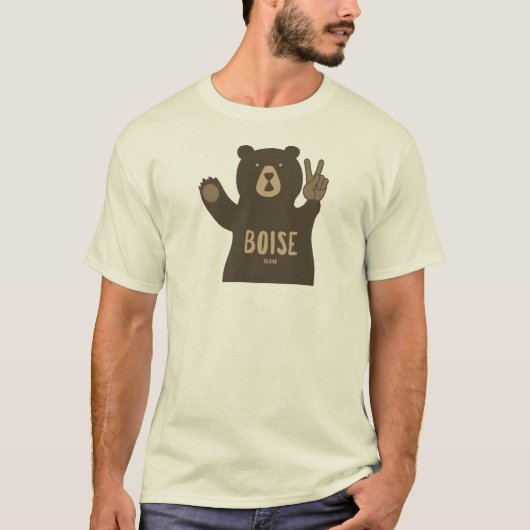 Boise Idaho Vredesbeer T-shirt (Voorkant)