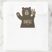 Boise Idaho Vredesbeer Vierkante Sticker (Tas)