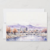 Boise, Idaho Watercolor Landscape Rehearsal Dinner Kaart (Achterkant)