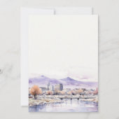 Boise, Idaho Watercolor Landscape Wedding Bedankkaart (Achterkant)