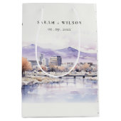 Boise, Idaho Watercolor Landscape Wedding Medium Cadeauzakje (Voorkant)