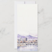 Boise, Idaho Watercolor Landscape Wedding Menu Kaart (Achterkant)