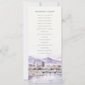 Boise, Idaho Watercolor Landscape Wedding Program Kaart (Achterkant)