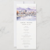 Boise, Idaho Watercolor Landscape Wedding Program Kaart (Voorkant)