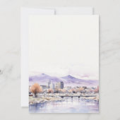 Boise, Idaho Watercolor Landscape Wedding Shower Kaart (Achterkant)