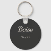 Boise Idaho White Font Sleutelhanger (Voorkant)