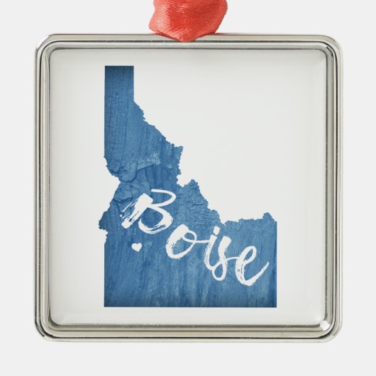 Boise, Idaho Wood Grain Metalen Ornament (Voorkant)