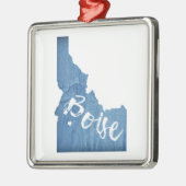 Boise, Idaho Wood Grain Metalen Ornament (Links)