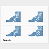 Boise, Idaho Wood Grain Rechthoekige Sticker (Vel)