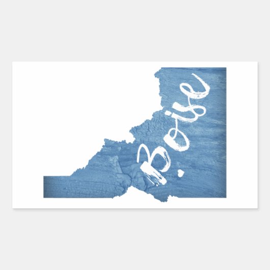 Boise, Idaho Wood Grain Rechthoekige Sticker (Voorkant)
