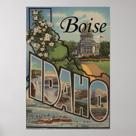 Boise, IdahoLarge Letter ScenesBoise, ID Poster (Voorkant)