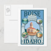 Boise, IdahoScene Travel Poster Briefkaart (Voorkant / Achterkant)