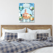 Boise, IdahoScene Travel Poster Canvas Afdruk (Insitu (Slaapkamer))