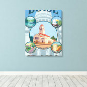 Boise, IdahoScene Travel Poster Canvas Afdruk (Insitu (Houten vloer))