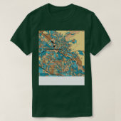 Boise Kaart Patroon in Mid Century Pastel TShirt (Design voorkant)