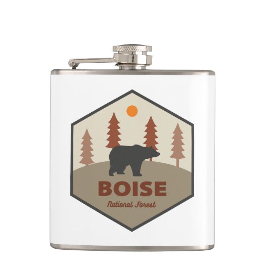 Boise National Forest Idaho Beer Heupfles (Voorkant)