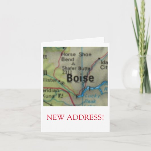 Boise New Address Notice Aankondiging (Voorkant)