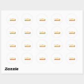 Boise Retro  tekst Ronde Sticker (Vel)