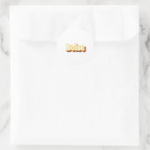 Boise Retro  tekst Ronde Sticker (Tas)