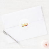 Boise Retro  tekst Ronde Sticker (Envelop)
