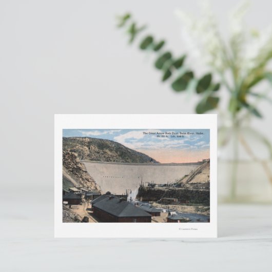 Boise River en Great Arrow Rock Dam Briefkaart (Staand voorkant)