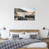 Boise River en Great Arrow Rock Dam Canvas Afdruk (Insitu (Slaapkamer))