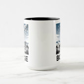 Boise Silhouette Zwart en Wit Houtsnede Winter Mok (Midden)