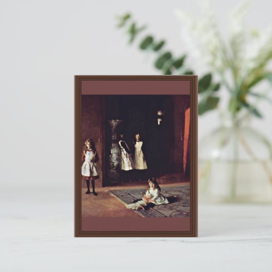 Boit Daughters van Sargent John Singer Briefkaart (Staand voorkant)