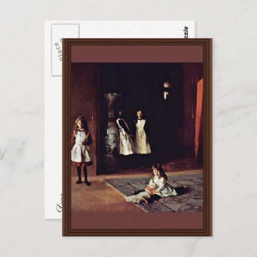 Boit Daughters van Sargent John Singer Briefkaart (Voorkant / Achterkant)