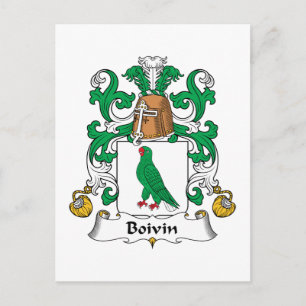 Boivin Family Crest Briefkaart