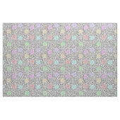 BOJANGLES, RETRO-STIPPEN: MULTI-KLEUR op WITTE Stof (Yard (91,4 cm))