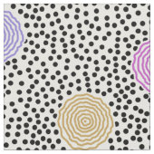 BOJANGLES, RETRO-STIPPEN: MULTI-KLEUR op WITTE Stof (Close Up)