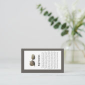 Boji Stones Crystal Betekenis Sieraden Display Visitekaartje (Staand voorkant)