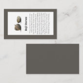 Boji Stones Crystal Betekenis Sieraden Display Visitekaartje (Voorkant / Achterkant)