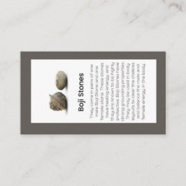 Boji Stones Crystal Betekenis Sieraden Display Visitekaartje