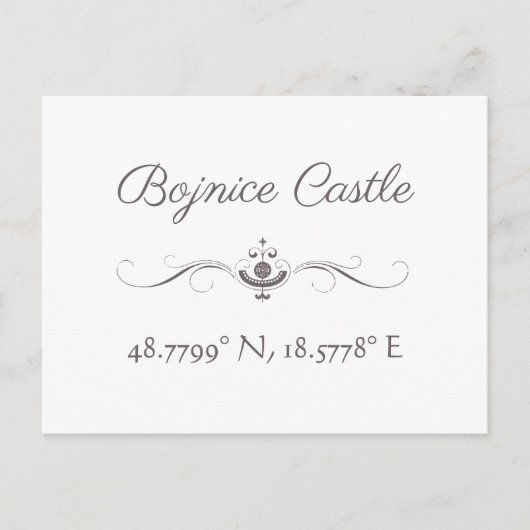 Bojnice Castle Latitude Longitude Briefkaart (Voorkant)