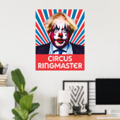 Bojo de Clown Tory Circus Ringmaster Poster (Thuiskantoor)