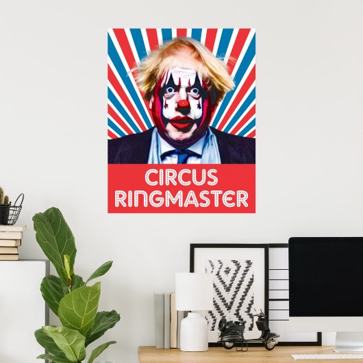 Bojo de Clown Tory Circus Ringmaster Poster (Thuiskantoor)