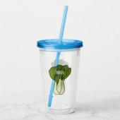 Bok choy cartoon illustratie acryl drinkbeker (Achterkant)