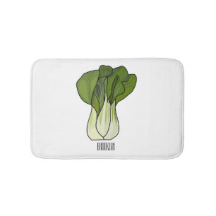 Bok choy cartoon illustratie badmat