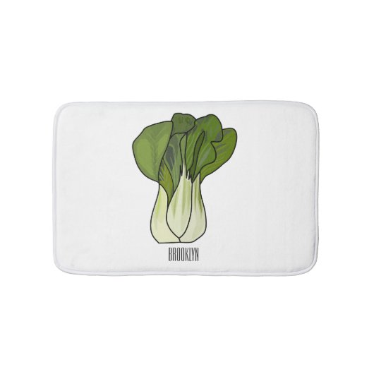 Bok choy cartoon illustratie badmat (Voorkant)