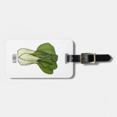Bok choy cartoon illustratie bagagelabel (Voorkant horizontaal)